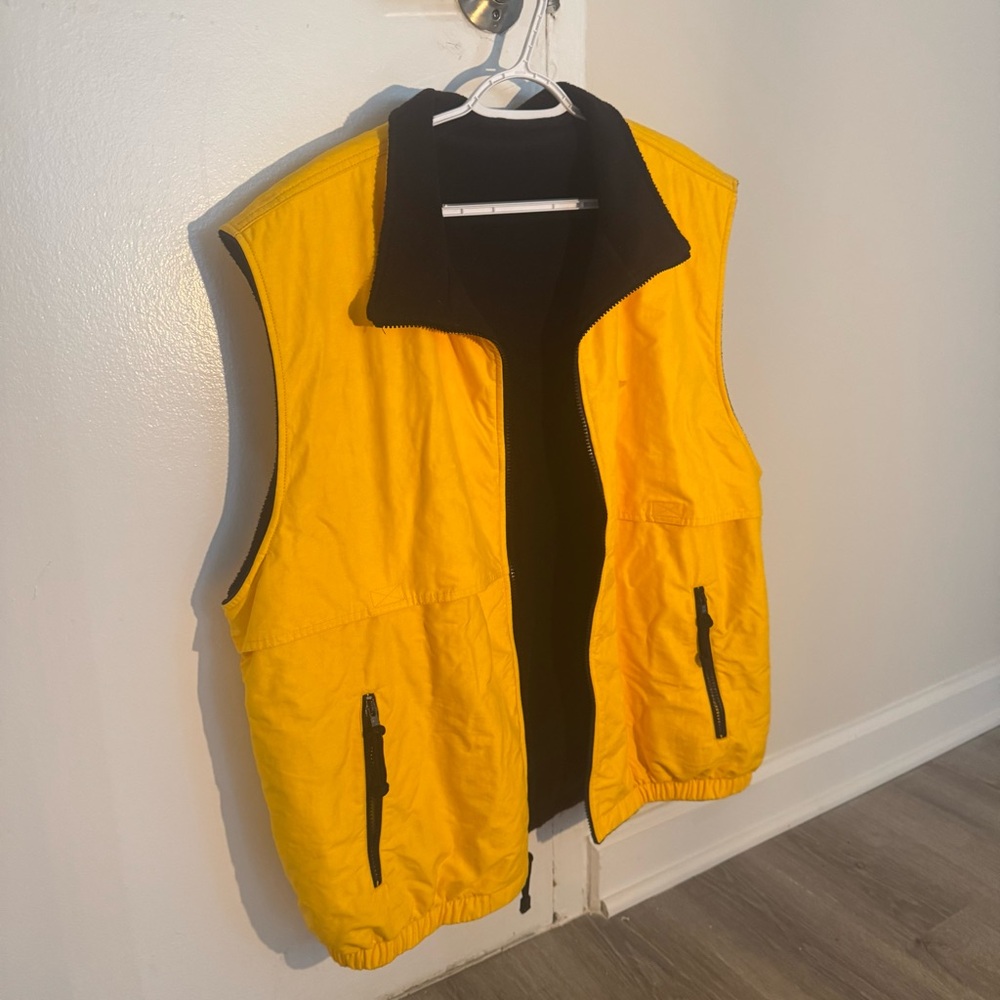 Yellow and Black Men's Vest